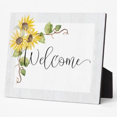 Sunflower Welcome Easel Wedding or Shower Plaque