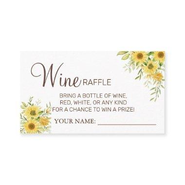 Sunflower Wine raffle ticket