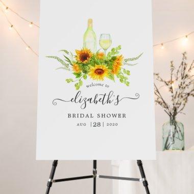 Sunflower Wine Tasting Bridal Shower Foam Board