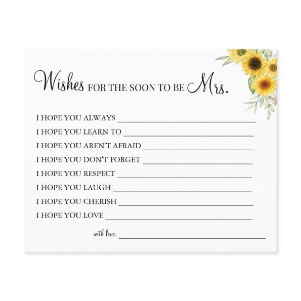 Sunflower Wishes for the Soon to be Mrs  Flyer