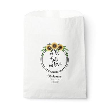 Sunflower Wreath Bridal Shower Favor Bag