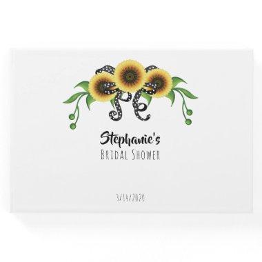 Sunflower Wreath Bridal Shower Guest Book