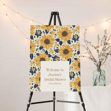 Sunflower Yellow Blue  Custom Welcome Foam Board