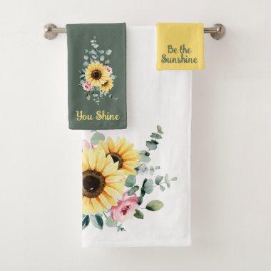 Sunflower You Shine Towel Set