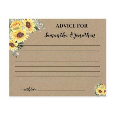 Sunflowers Advice for Happy Couple Shower  Flyer