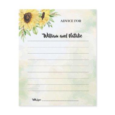 Sunflowers Advice for Happy Couple Shower  Flyer