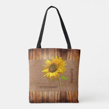 Sunflowers and Burlap - Bridal Shower Tote Bag