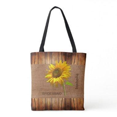 Sunflowers and Burlap - Bridal Shower Tote Bag