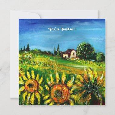 SUNFLOWERS AND COUNTRYSIDE IN TUSCANY, Invitations