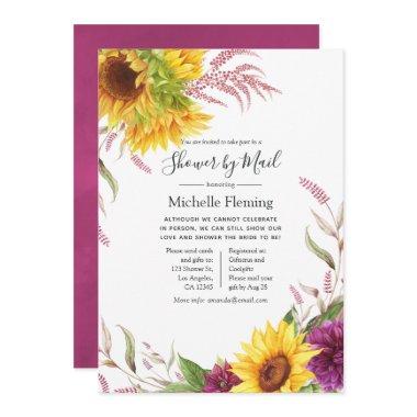 Sunflowers Baby or Bridal Shower by Mail Invitations