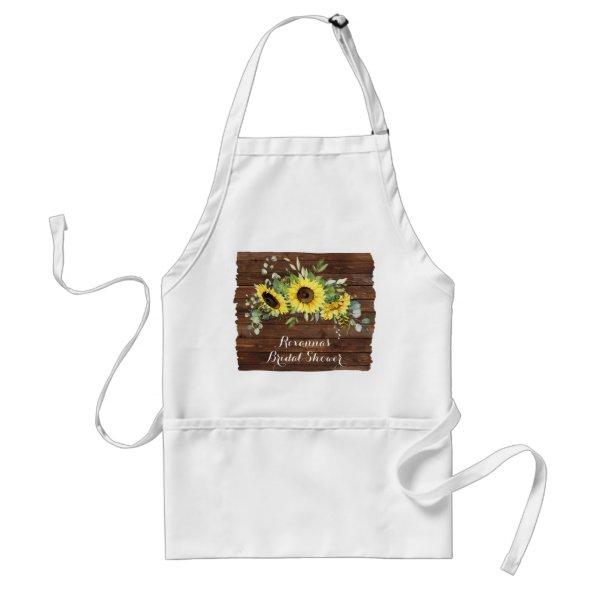 Sunflowers Bridal Shower Apron Autographable