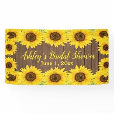 Sunflowers  Backdrop Rustic Wood Prop Banner
