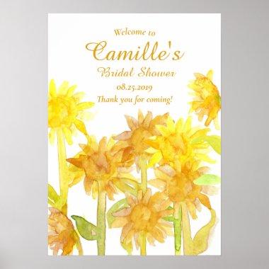 Sunflowers Bridal Shower Welcome Poster
