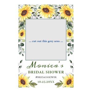 Sunflowers Eucalyptus Bridal Shower Photo Frame Poster