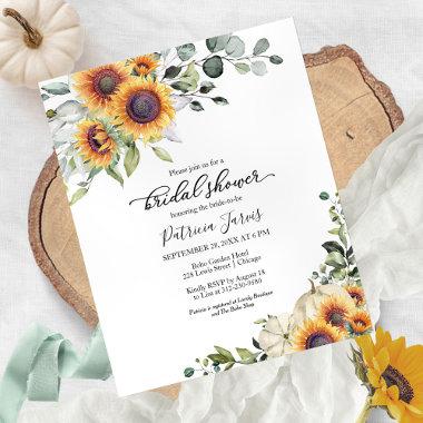 Sunflowers Fall Budget Bridal Shower Invitations