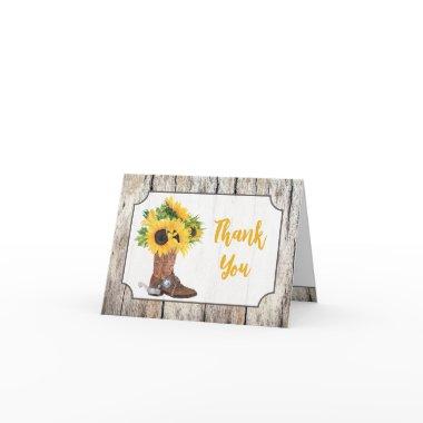 Sunflowers in Cowboy Boot  Thank You