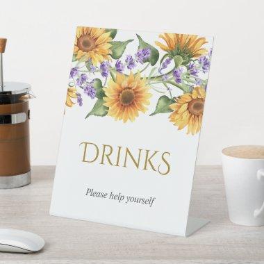 Sunflowers & Lavender Shower Drinks Sign