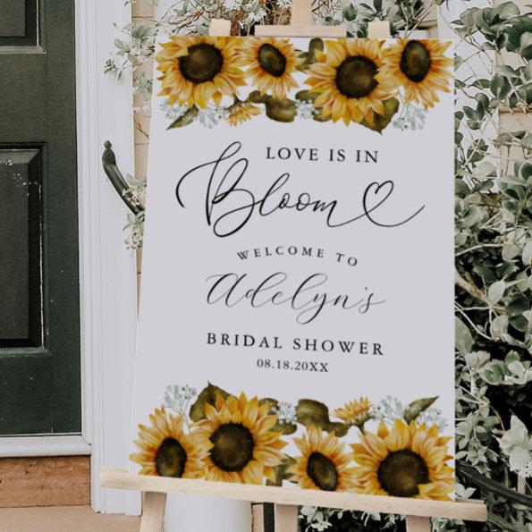 Sunflowers Love Is In Bloom Bridal Shower Sign