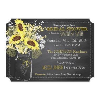 Sunflowers Mason Jar Chalkboard