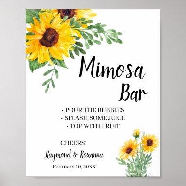 Sunflowers Mimosa Bar Bridal Shower Wedding Sign