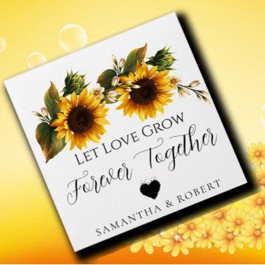 Sunflowers Minimal Wedding Bridal Favor Seeds Envelope