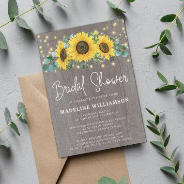 Sunflowers String Lights Rustic