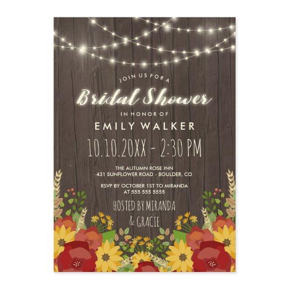 Sunflowers & String Lights Rustic