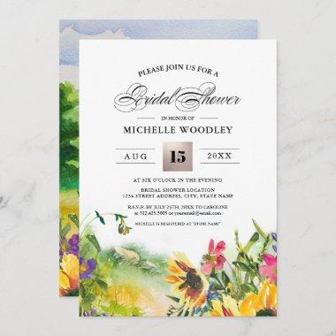 Sunflowers | Summer Wild Meadow Bridal Shower Invitations