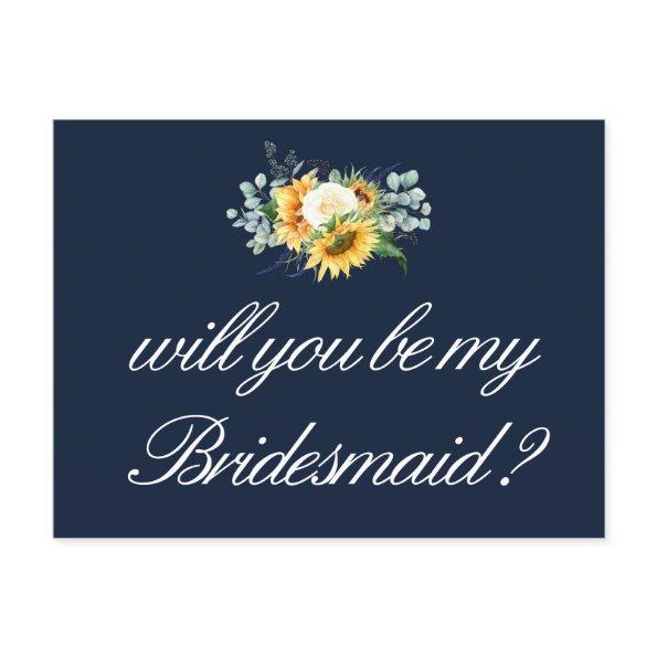 sunflowers will you be my Bridesmaid