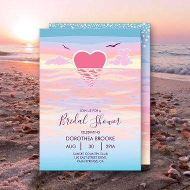 Sunrise Beach Bridal Shower Invitations