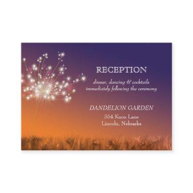 Sunset Dandelion Wedding Reception Enclosure