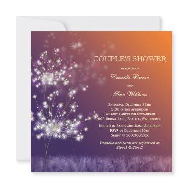 Sunset Dandelions Wedding Couples Shower