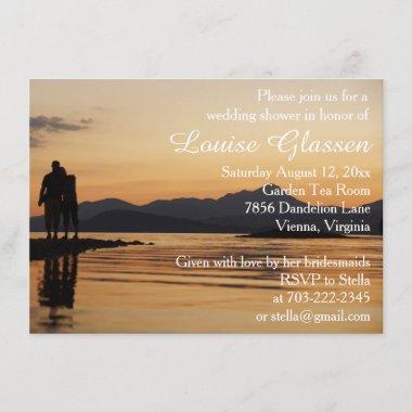 Sunset Land and Sea Wedding Shower Invitations