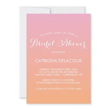 Sunset Ombre Gradient Bridal Shower Invitations