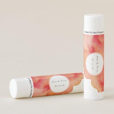 Sunset Watercolor Personalized Wedding Favor Lip Balm