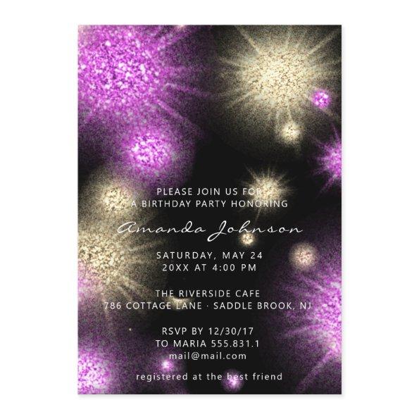 Surprise Birthday Party Sweet 16Glitter Pink Gold