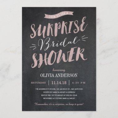 Surprise Bridal Shower Invitations - Chalked