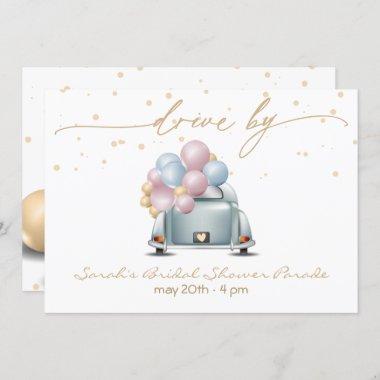 Surprise Drive Through Bridal Shower Parade Invitations