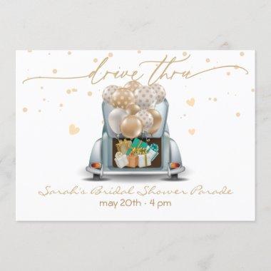 Surprise Drive Thru Bridal Shower Parade 2 Invitations