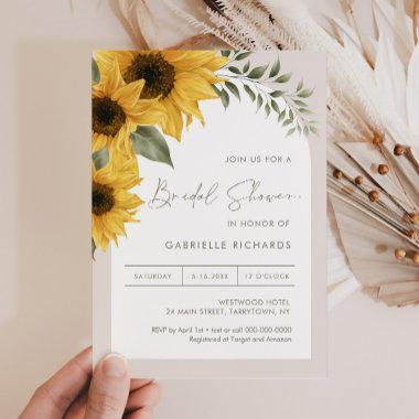 SUTTON Sunflower Bridal Shower Invitations
