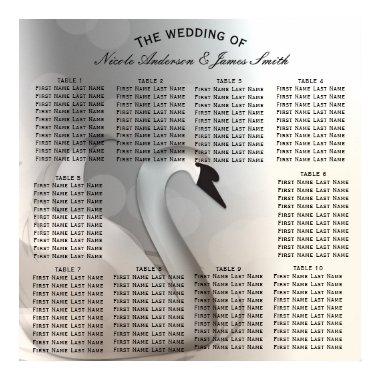 Swan Princess Elegant Wedding Table Seat Poster