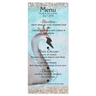 Swan Princess Gold Glitter Fairy Tale Party Menu