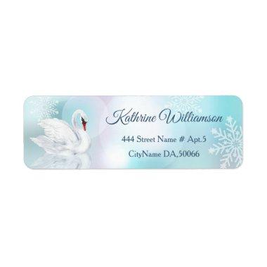Swan Turquoise Lake Snowflakes | Winter Label
