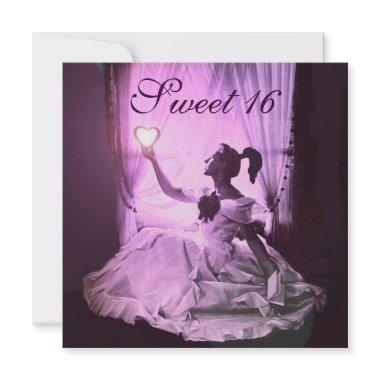 SWEET 16 BIRTHDAY PARTY,PINK PURPLE BLACK DAMASK
