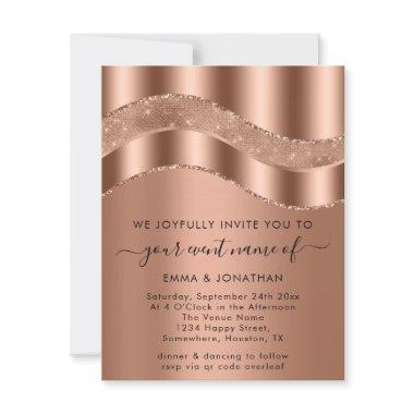 Sweet 16t  QR Code Rose Copper Border