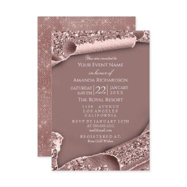 Sweet 16th Birthday  3D Glitter Rose
