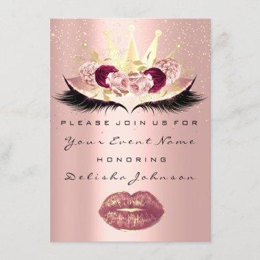Sweet 16th Bridal Quinceanera Kiss Princess Rose1 Invitations