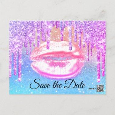 Sweet 16th Bridal Shower Quinceanera Pink Blue PostInvitations