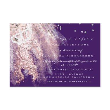 Sweet 16th Crown Dress Miss Rose Gold Purple