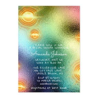 Sweet 16th Holograph Futuristic Rainbow Spark Invitations